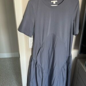 COS Pleated Long T-Shirt Dress Maxi